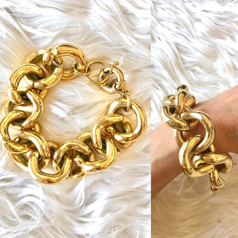 J. Crew Chunky Gold Link Bracelet